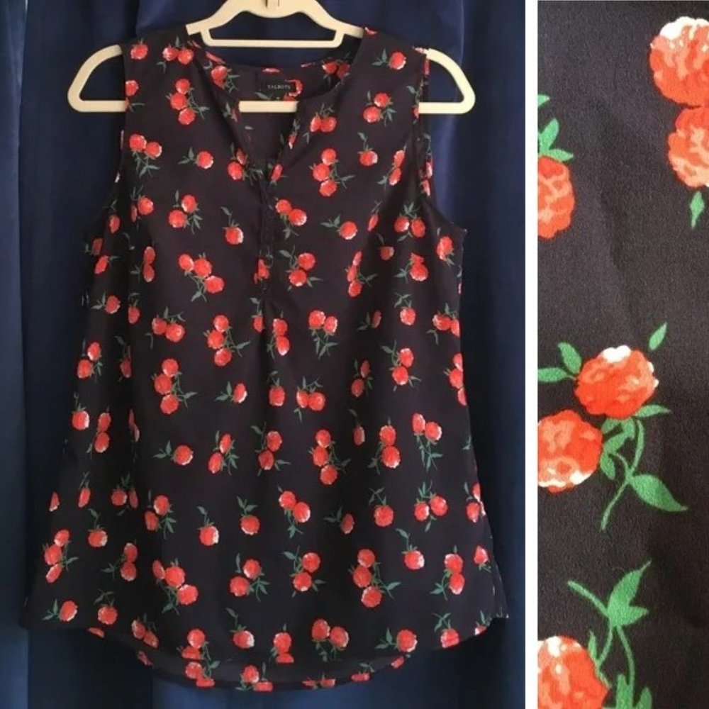 Talbots | Raspberry Print Top